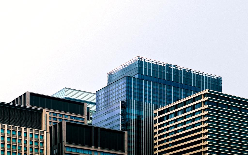 Modern office buildings in the city center